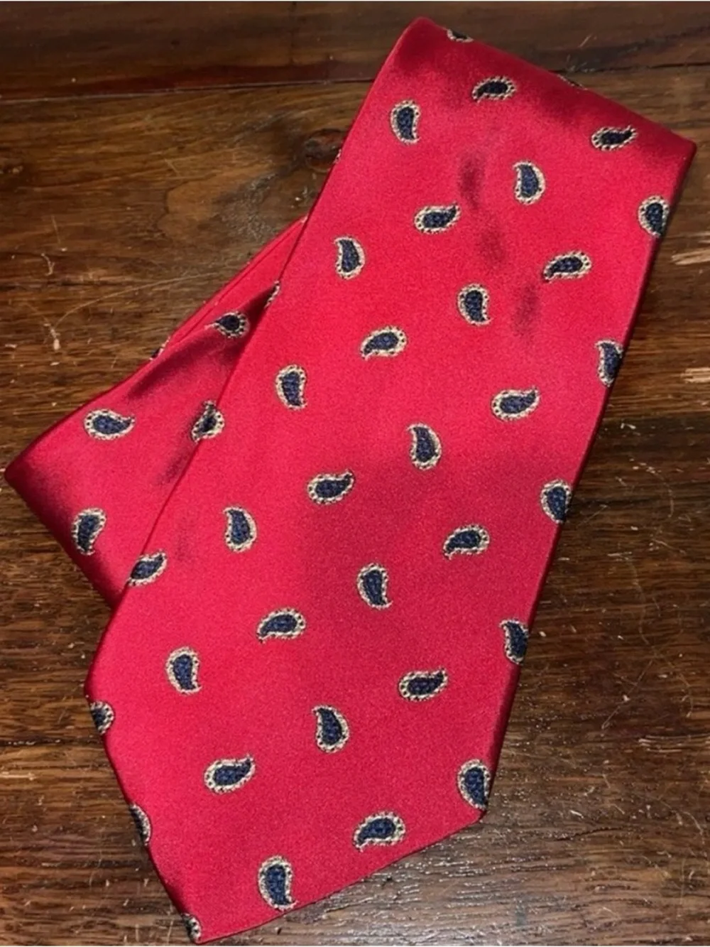 4-Burberrys of London retro golf paisley tear drop equestrian sewn neck tie - Picture 7 of 7